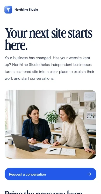 Your next site starts here. — Northline Studio demo