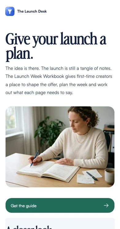 Give your launch a plan. — The Launch Desk demo