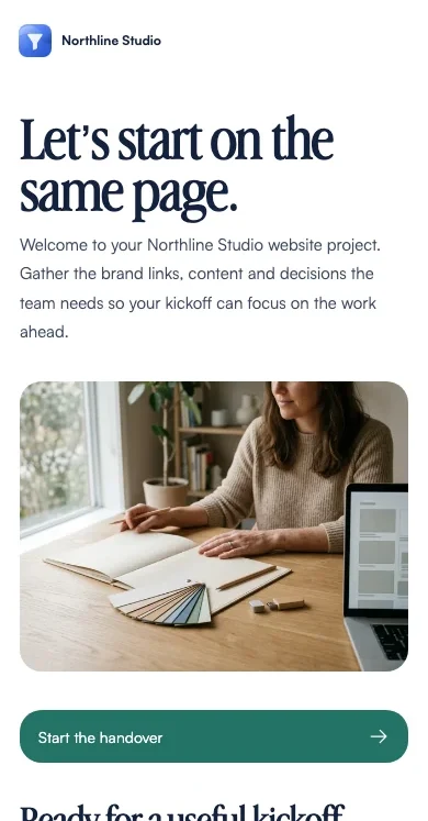 Let’s start on the same page. — Northline Studio demo